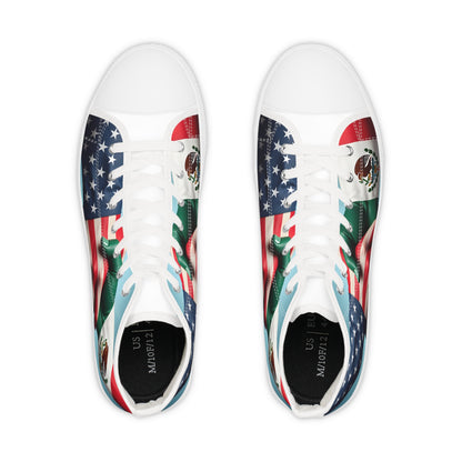 High Top Sneakers — USA & Mexico Flag Fusion Athletic Shoes - 
Bold Statement Shoes Built for Everyday Wear

Who's Your Neighbor Limeted Edition Shoes