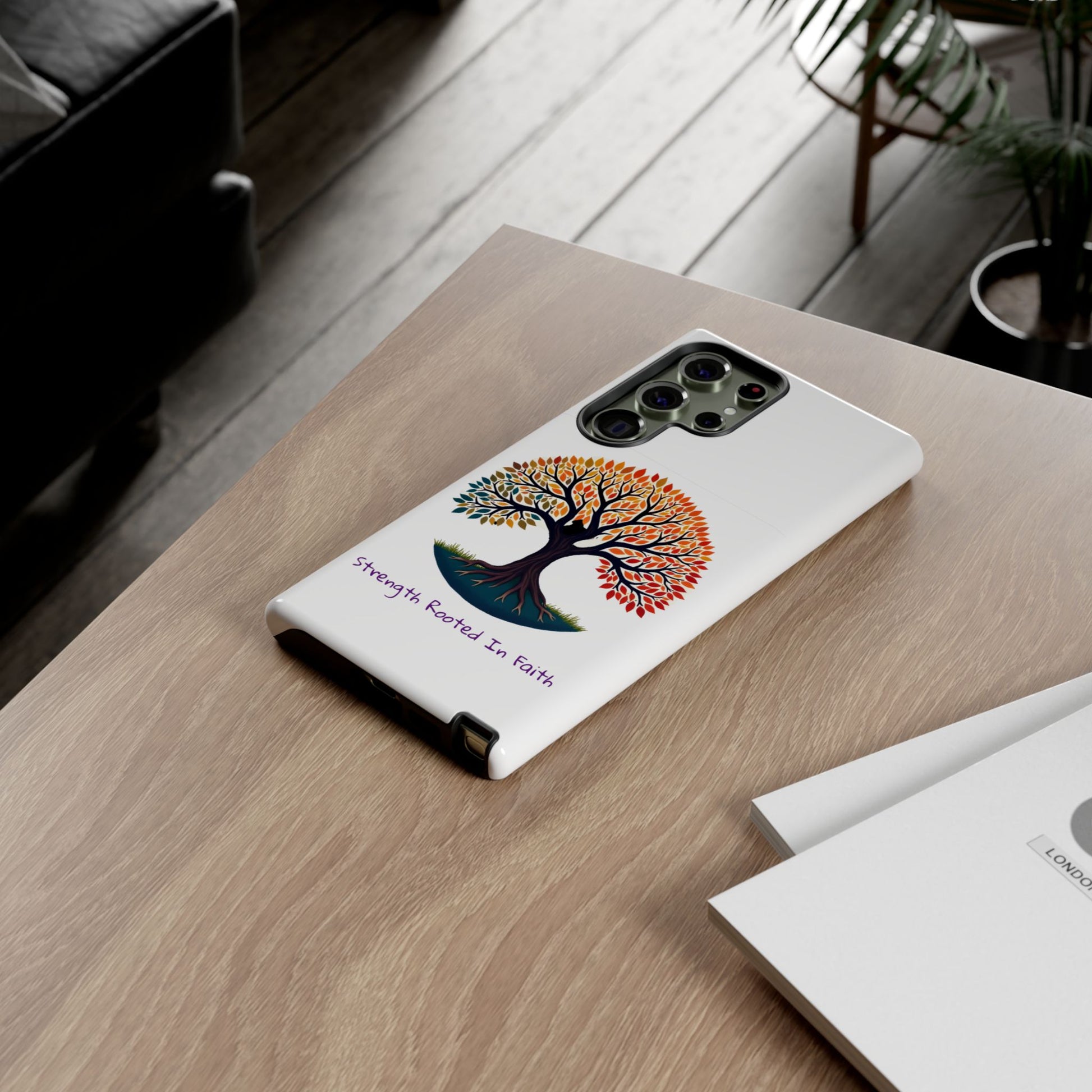 Phone Case — "Strength Rooted In Faith" Tree of Life Christian Phone Case - S & M Design Studios