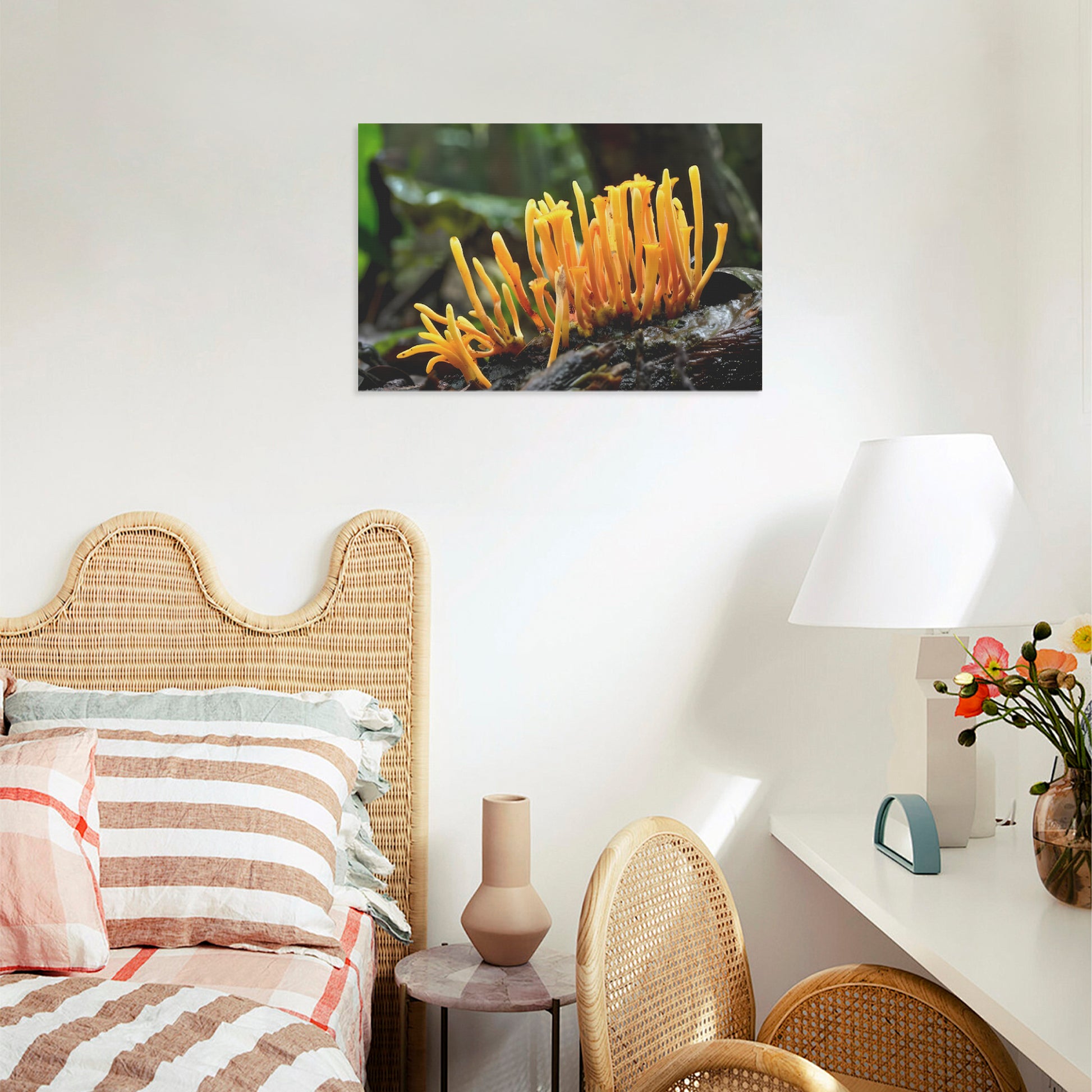 Cordyceps Wall Art, Mushroom art, Fungi Art