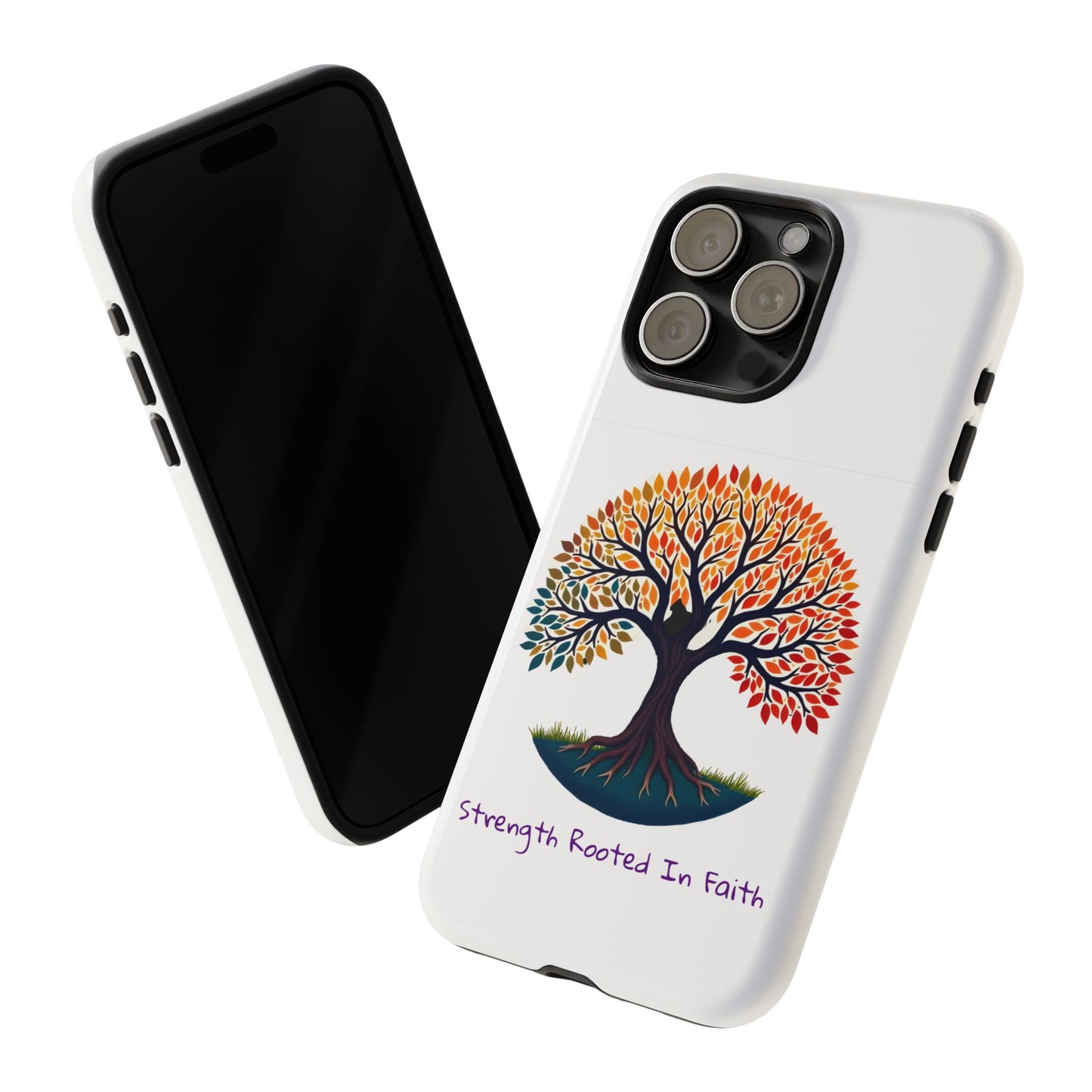 Phone Case — "Strength Rooted In Faith" Tree of Life Christian Phone Case - S & M Design Studios