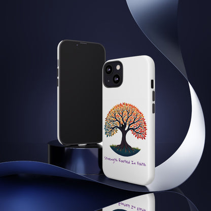 Phone Case — "Strength Rooted In Faith" Tree of Life Christian Phone Case - S & M Design Studios