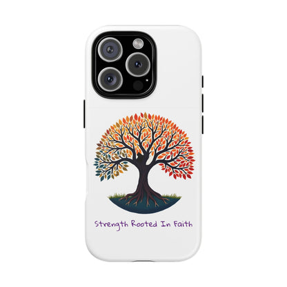 Phone Case — "Strength Rooted In Faith" Tree of Life Christian Phone Case - S & M Design Studios