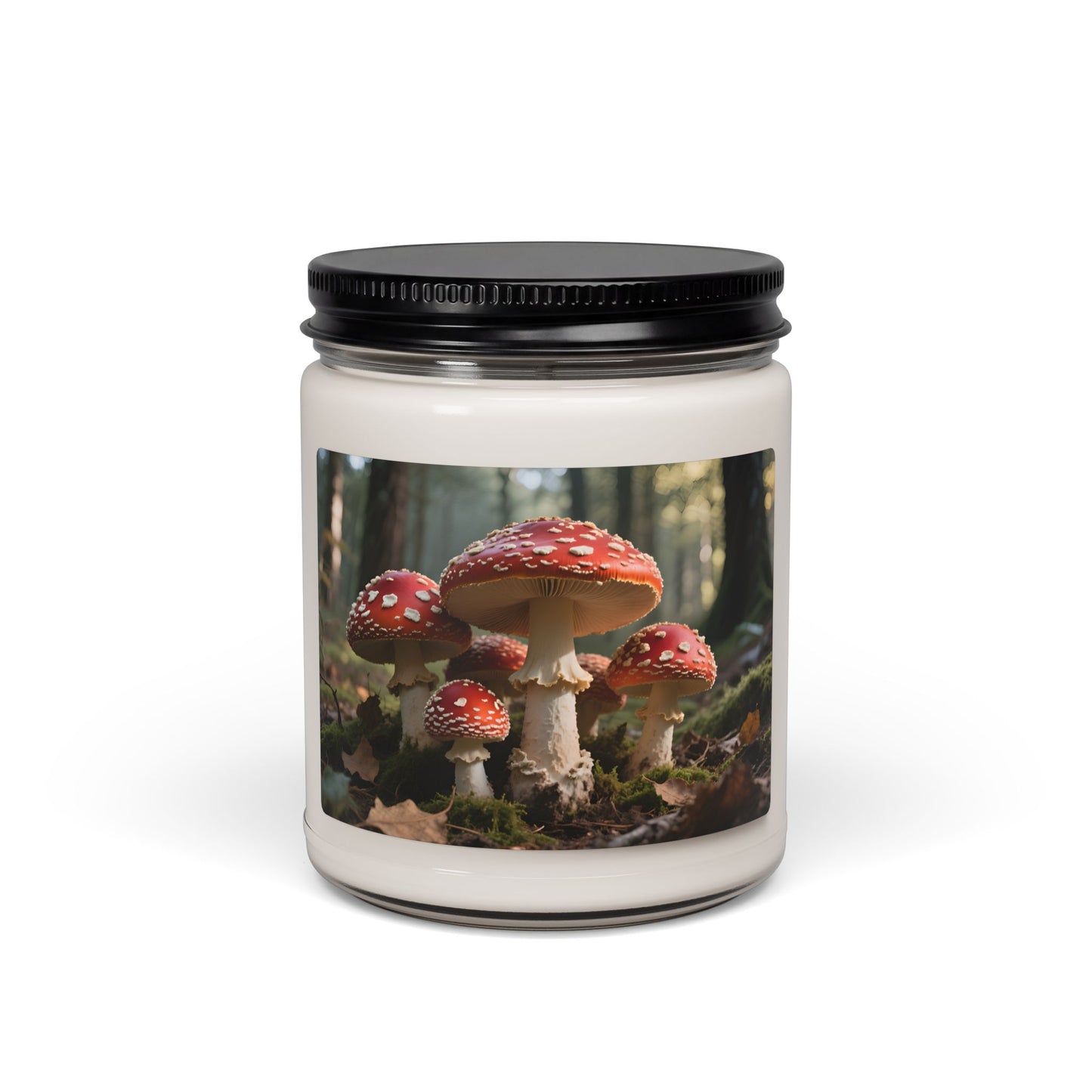 Forest Mushroom Scented Soy Candle — 9oz Woodland Aroma Jar - 