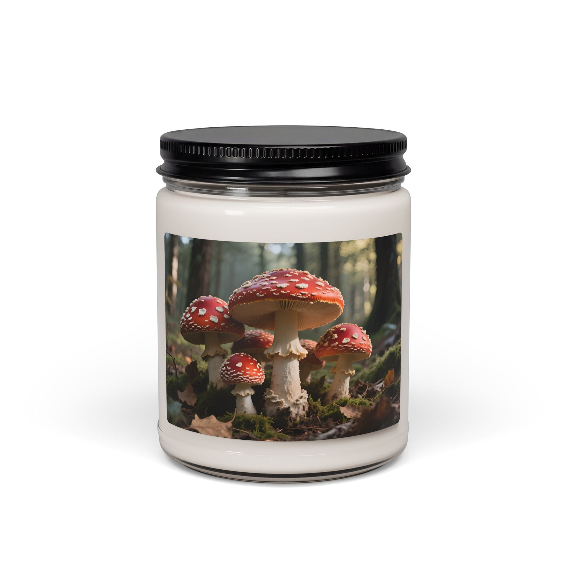 Forest Mushroom Scented Soy Candle — 9oz Woodland Aroma Jar - 