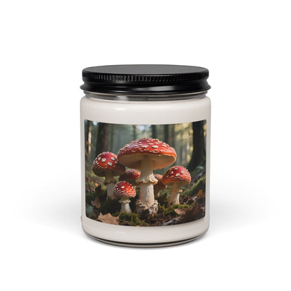 Forest Mushroom Scented Soy Candle — 9oz Woodland Aroma Jar - 