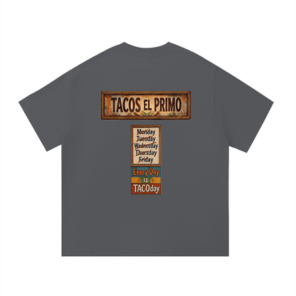 Gray t-shirt with 'Tacos El Primo' and 'Every Day is TACOdoy' text on a white background. Every Day Is Taco Day T-Shirt
Taco Lovers T-shirt
