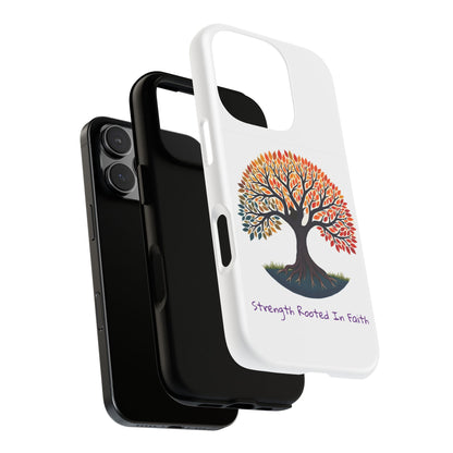 Phone Case — "Strength Rooted In Faith" Tree of Life Christian Phone Case - S & M Design Studios