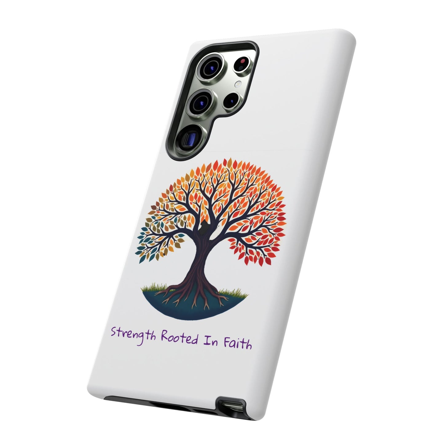 Phone Case — "Strength Rooted In Faith" Tree of Life Christian Phone Case - S & M Design Studios