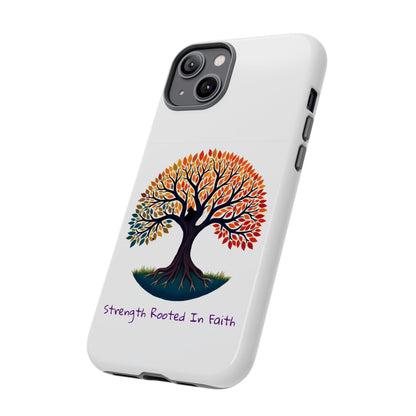 Phone Case — "Strength Rooted In Faith" Tree of Life Christian Phone Case - S & M Design Studios
