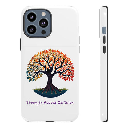 Phone Case — "Strength Rooted In Faith" Tree of Life Christian Phone Case - S & M Design Studios