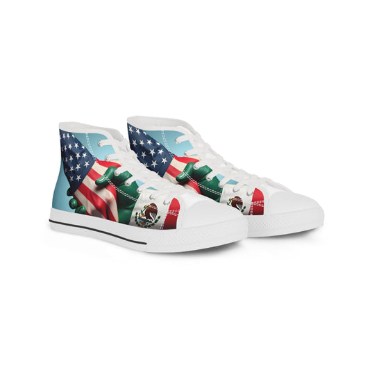 High Top Sneakers — USA & Mexico Flag Fusion Athletic Shoes - 
Bold Statement Shoes Built for Everyday Wear

Who's Your Neighbor Limeted Edition Shoes