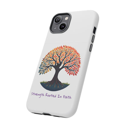 Phone Case — "Strength Rooted In Faith" Tree of Life Christian Phone Case - S & M Design Studios