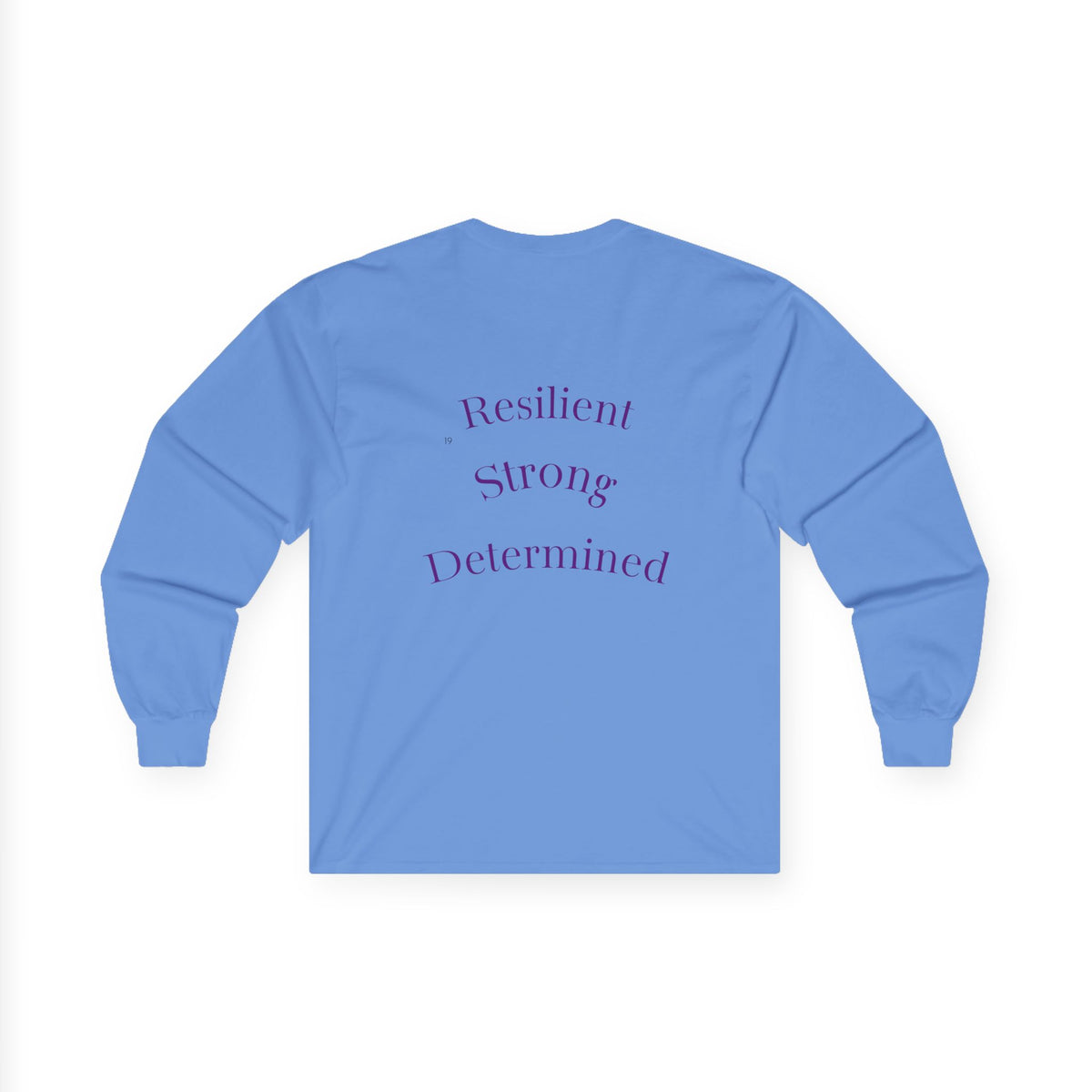 Long Sleeve Tee — Gradient Knot Logo & 'Resilient Strong Determined' Back - S & M Design Studios