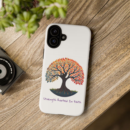 Phone Case — "Strength Rooted In Faith" Tree of Life Christian Phone Case - S & M Design Studios
