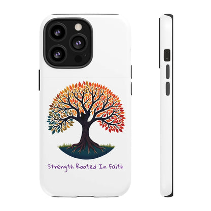 Phone Case — "Strength Rooted In Faith" Tree of Life Christian Phone Case - S & M Design Studios