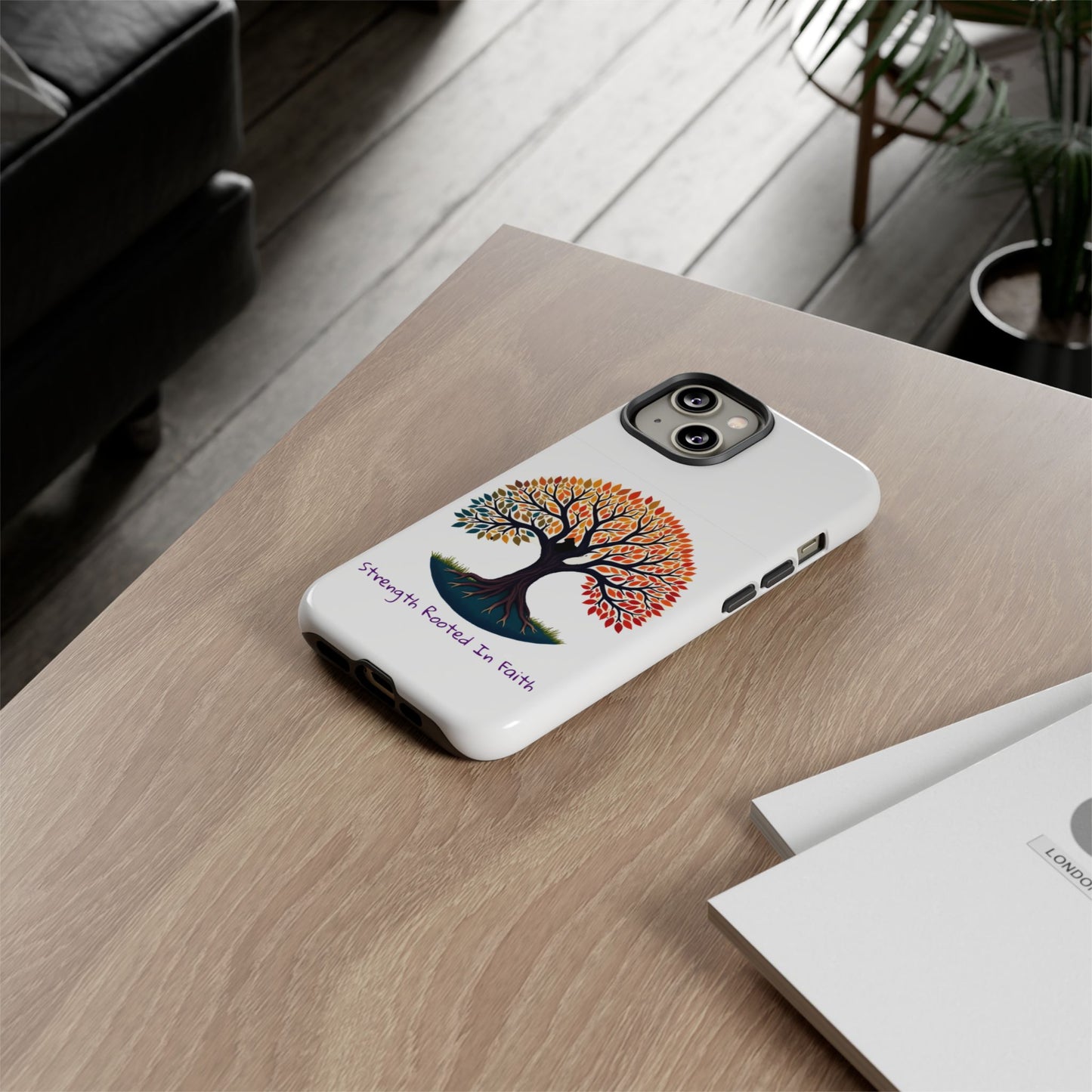 Phone Case — "Strength Rooted In Faith" Tree of Life Christian Phone Case - S & M Design Studios