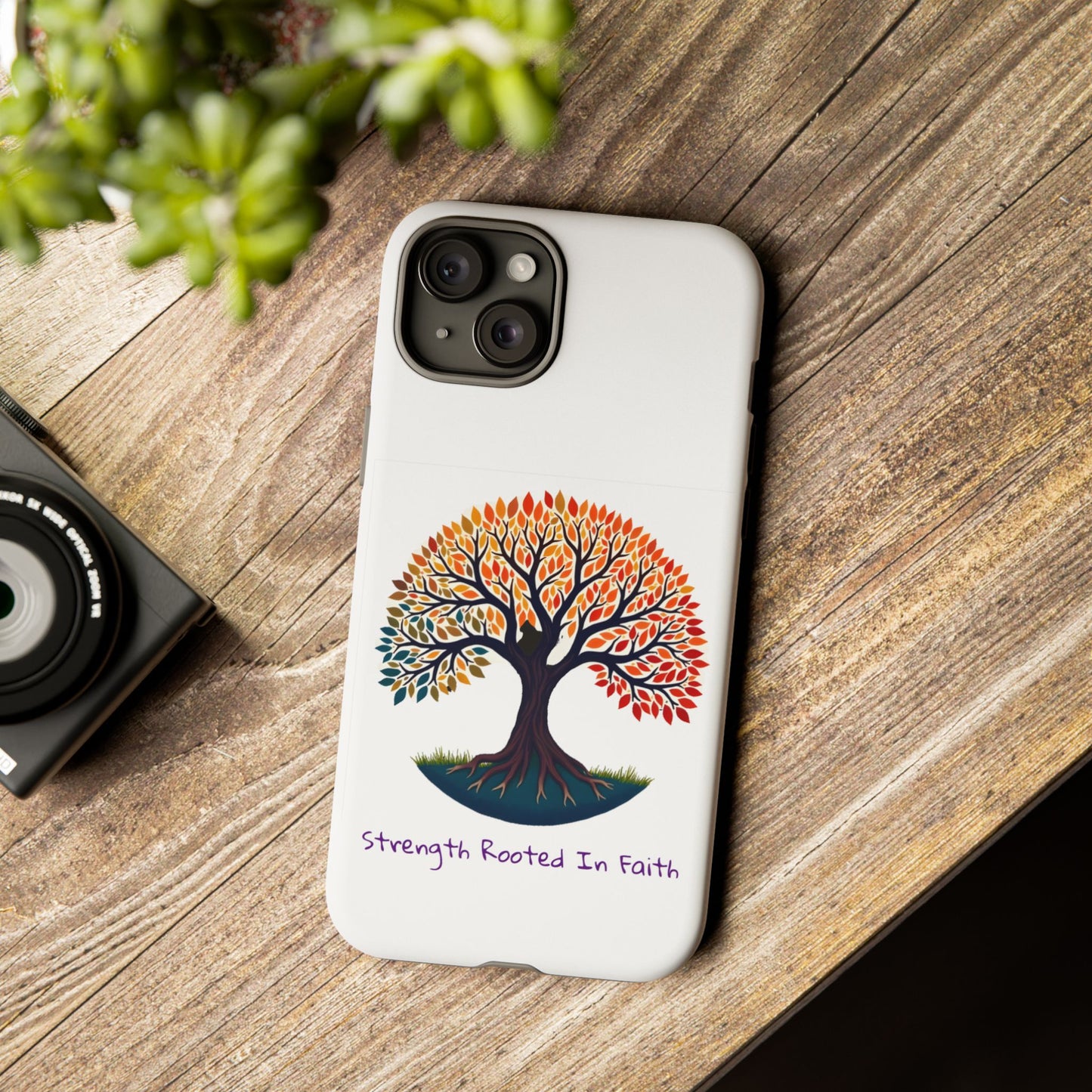 Phone Case — "Strength Rooted In Faith" Tree of Life Christian Phone Case - S & M Design Studios