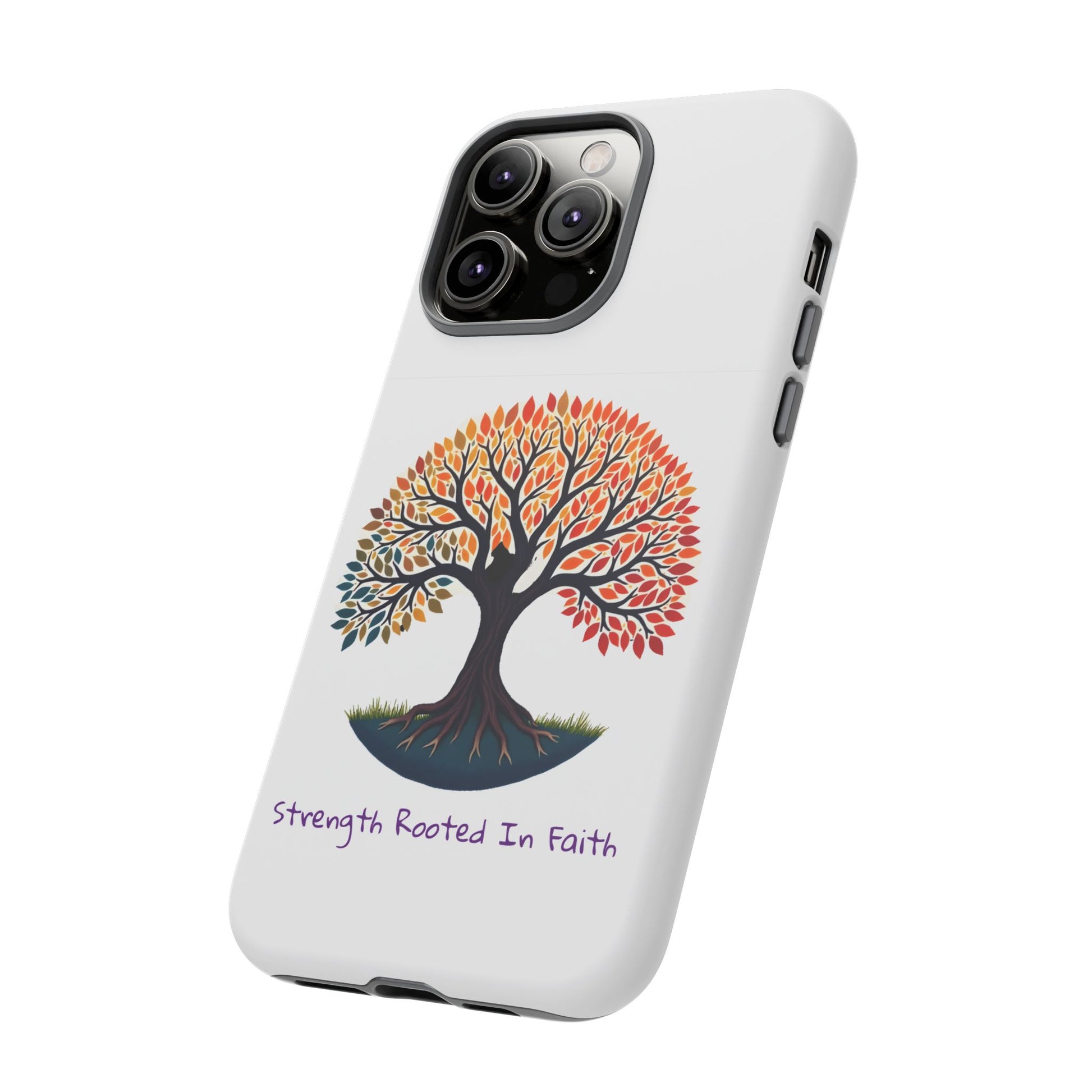 Phone Case — "Strength Rooted In Faith" Tree of Life Christian Phone Case - S & M Design Studios