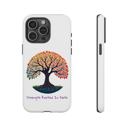 Phone Case — "Strength Rooted In Faith" Tree of Life Christian Phone Case - S & M Design Studios