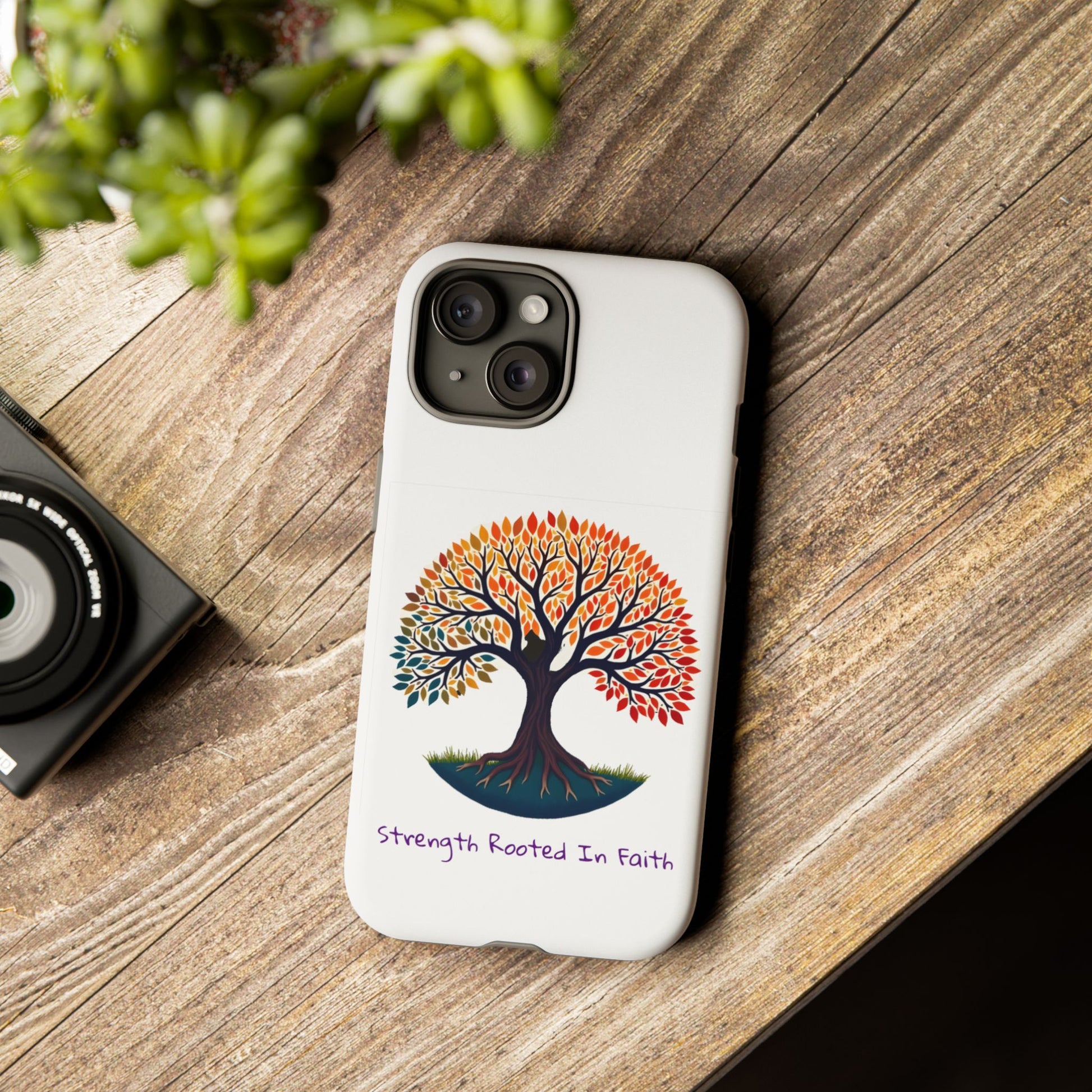 Phone Case — "Strength Rooted In Faith" Tree of Life Christian Phone Case - S & M Design Studios