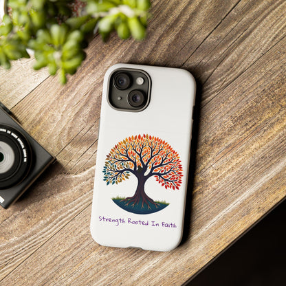 Phone Case — "Strength Rooted In Faith" Tree of Life Christian Phone Case - S & M Design Studios