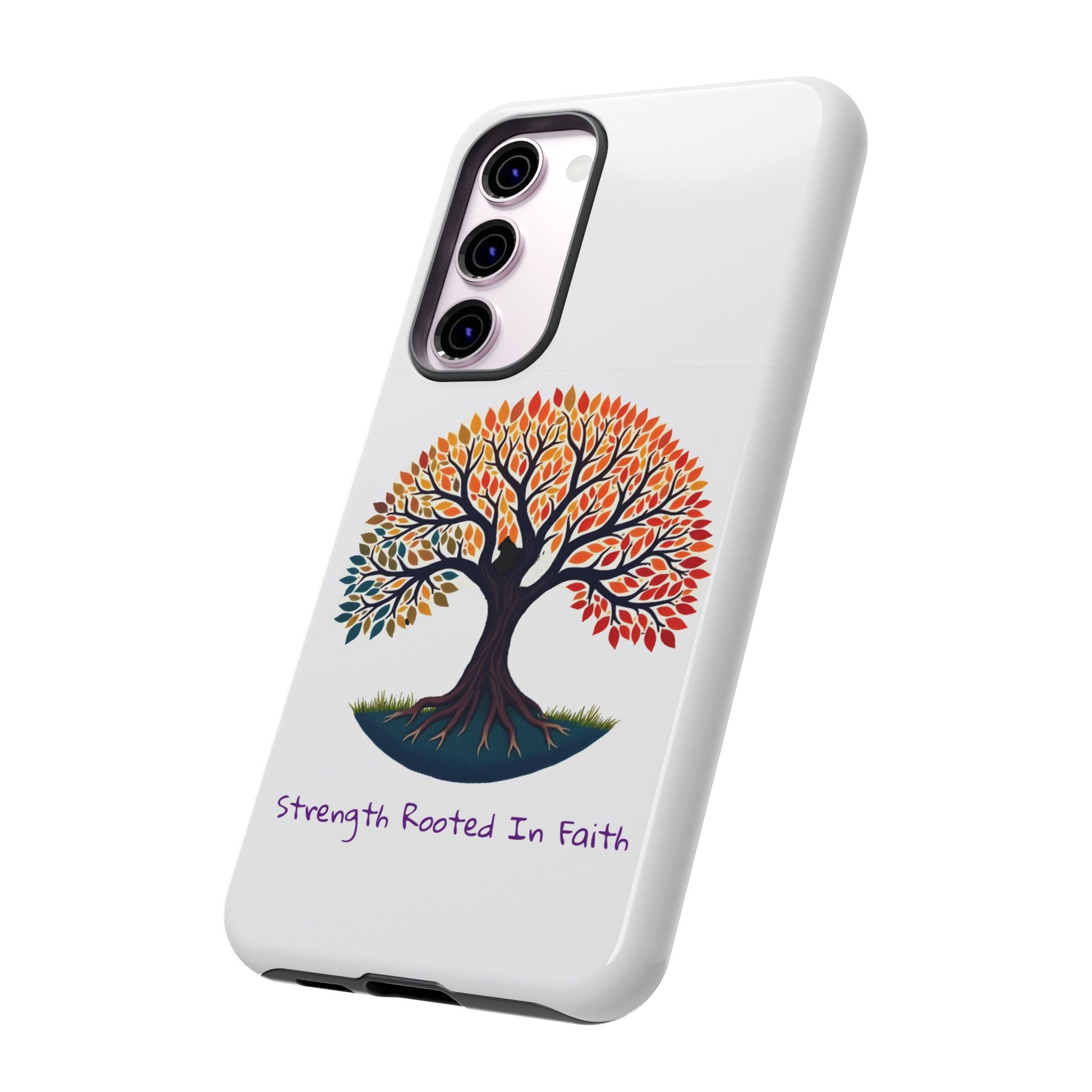 Phone Case — "Strength Rooted In Faith" Tree of Life Christian Phone Case - S & M Design Studios