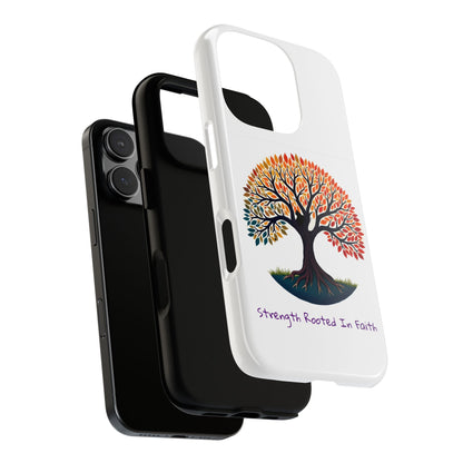 Phone Case — "Strength Rooted In Faith" Tree of Life Christian Phone Case - S & M Design Studios