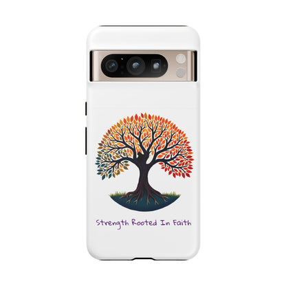 Phone Case — "Strength Rooted In Faith" Tree of Life Christian Phone Case - S & M Design Studios