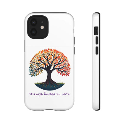 Phone Case — "Strength Rooted In Faith" Tree of Life Christian Phone Case - S & M Design Studios