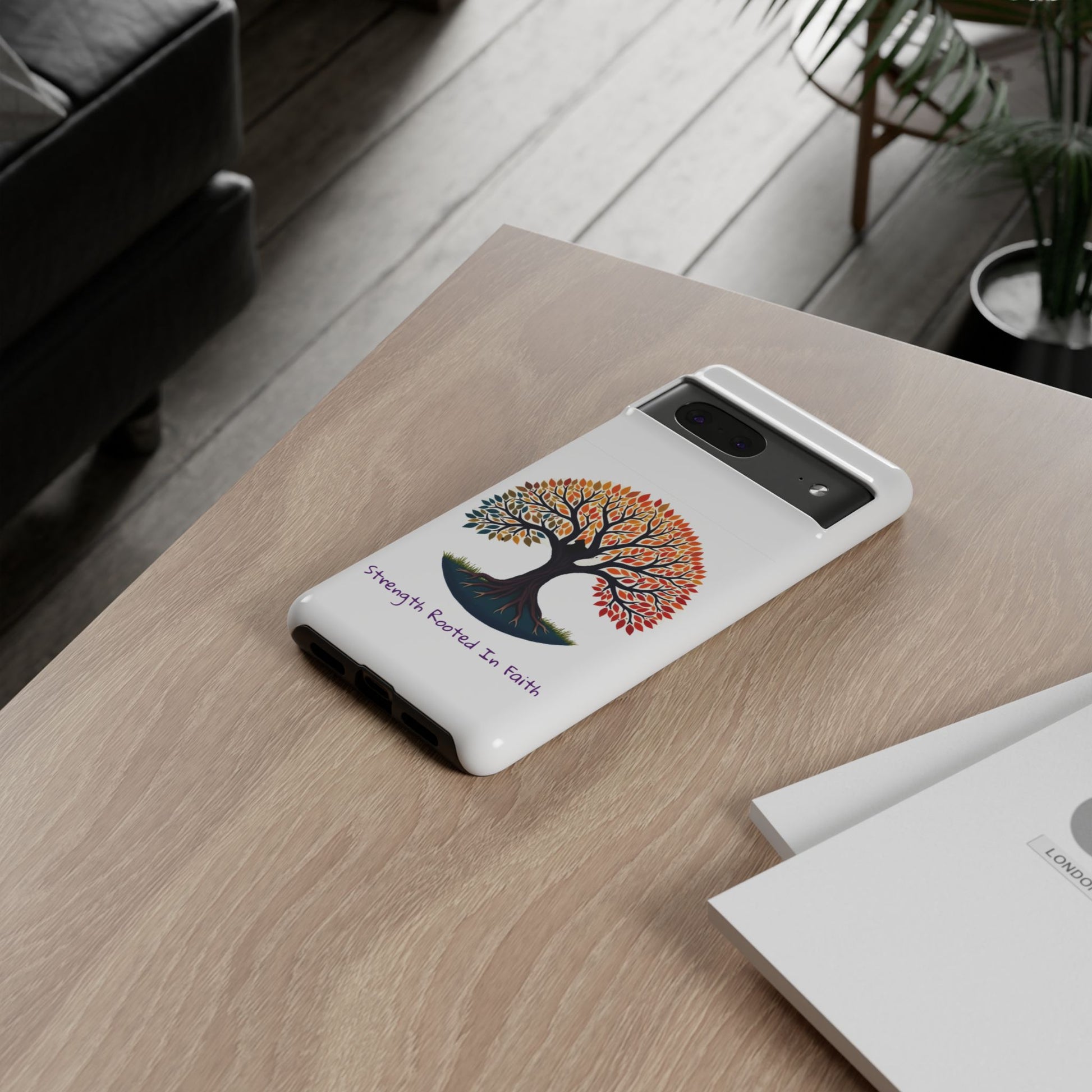 Phone Case — "Strength Rooted In Faith" Tree of Life Christian Phone Case - S & M Design Studios