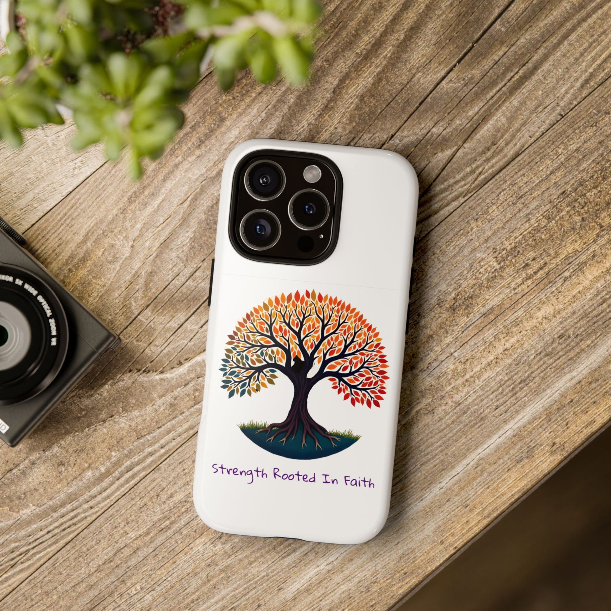 Phone Case — "Strength Rooted In Faith" Tree of Life Christian Phone Case - S & M Design Studios