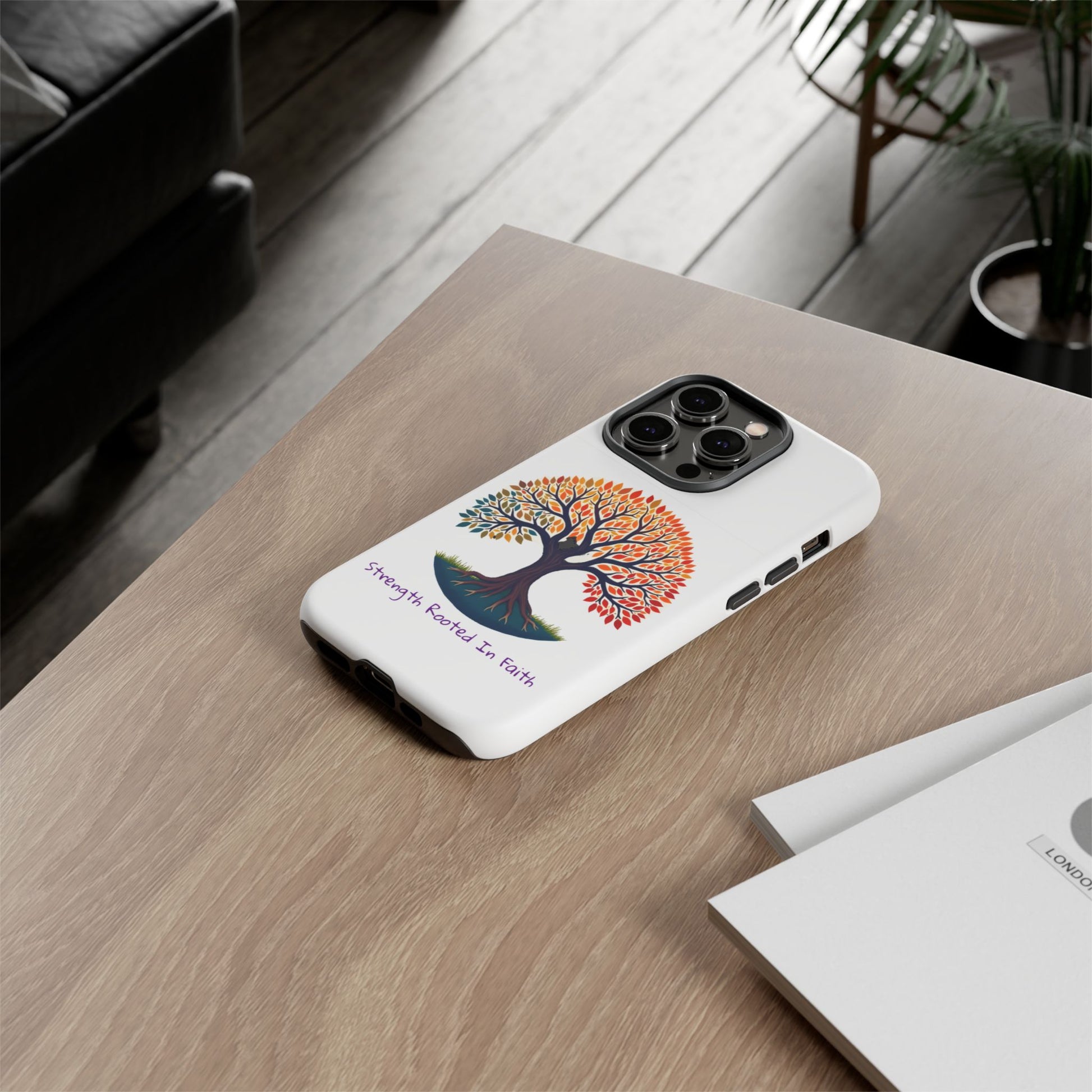 Phone Case — "Strength Rooted In Faith" Tree of Life Christian Phone Case - S & M Design Studios