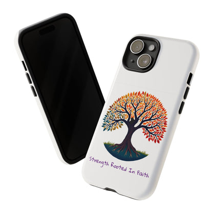 Phone Case — "Strength Rooted In Faith" Tree of Life Christian Phone Case - S & M Design Studios