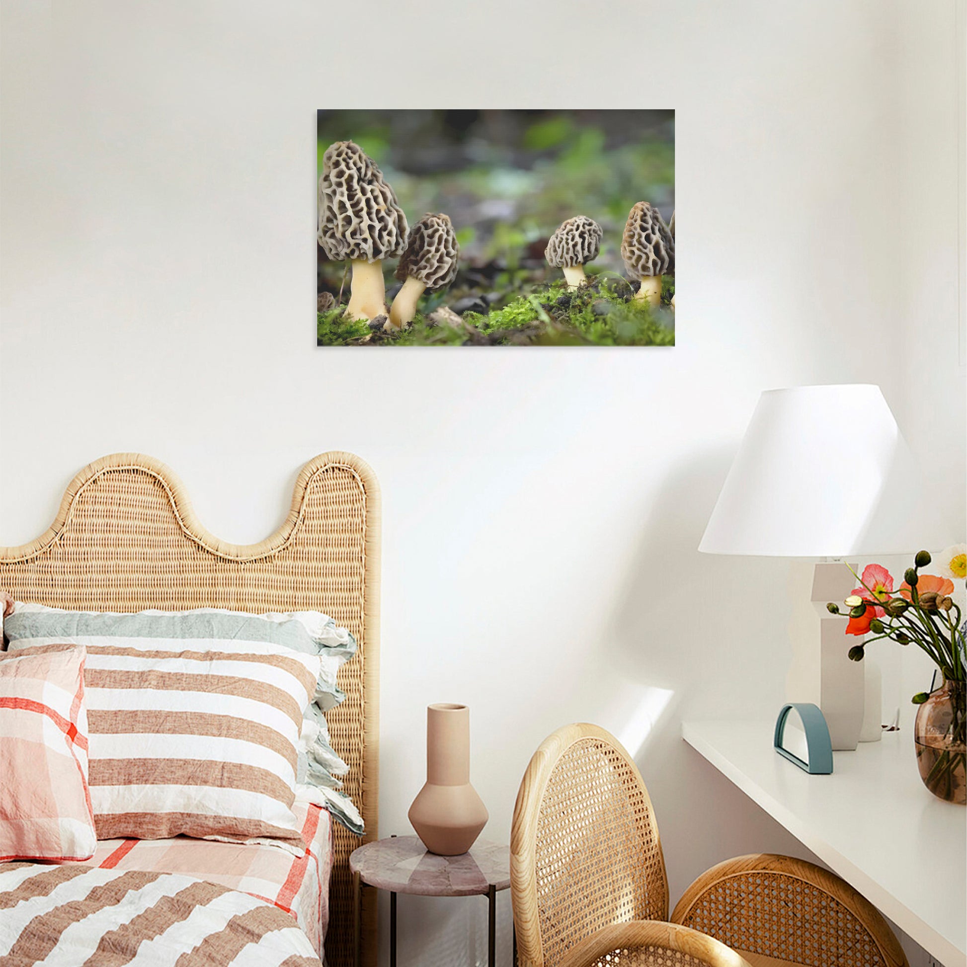 Morel Mushroom Wall Art, Fungi Art