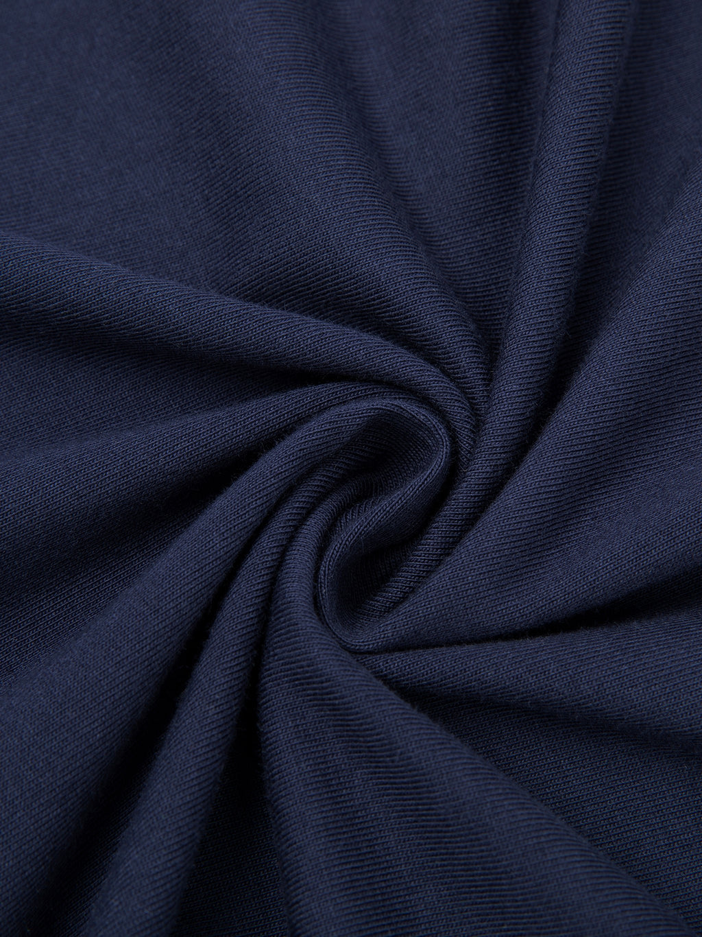 Close-up of dark blue T- Shirt fabric with folds