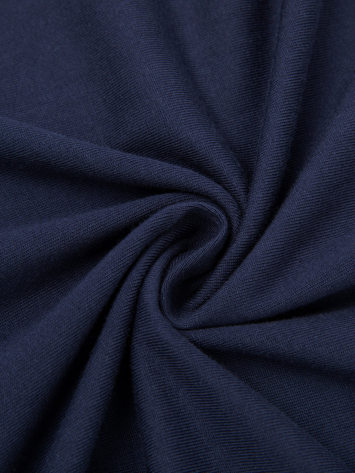 Close-up of dark blue T- Shirt fabric with folds