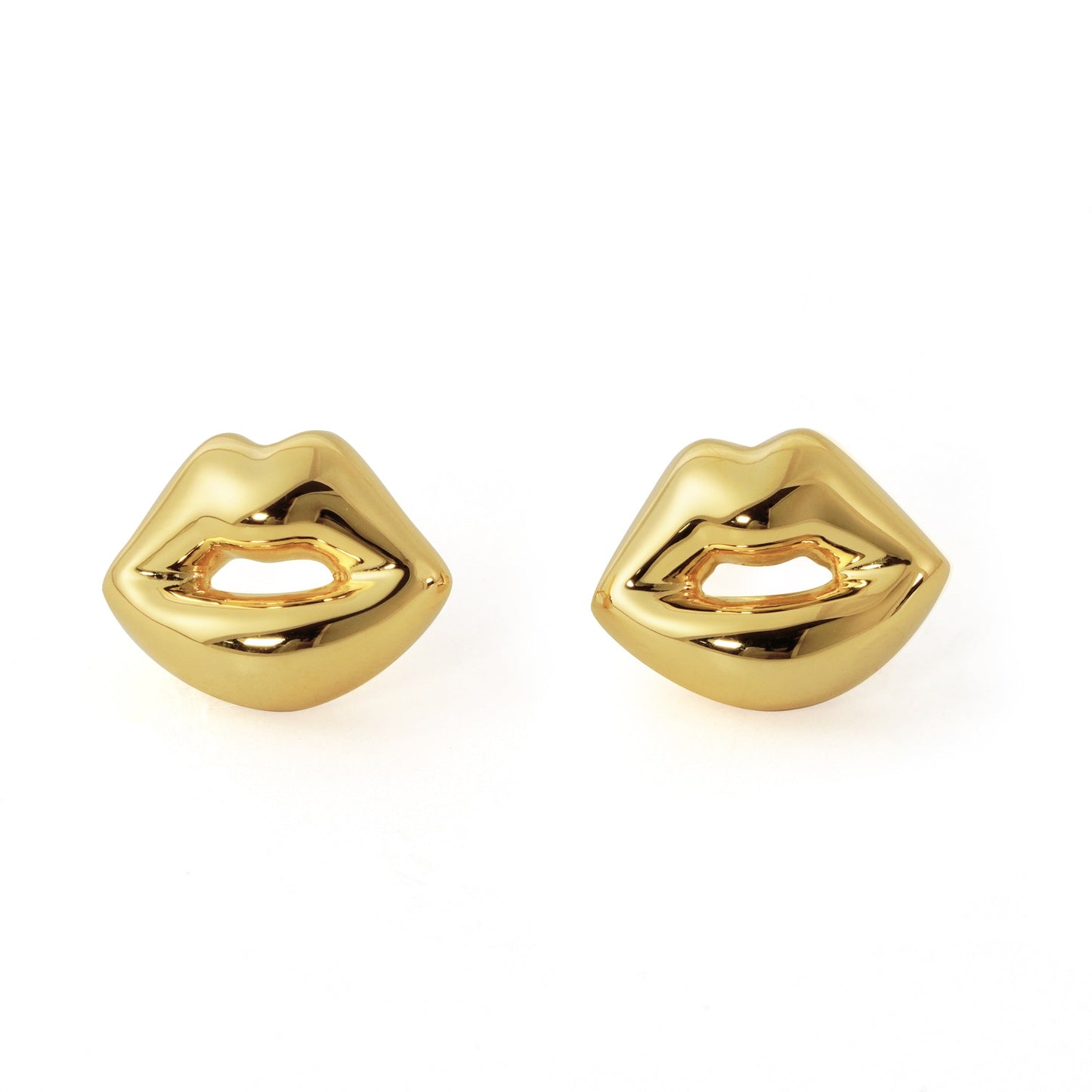 Light Chunky Hollow Earrings Large Exaggerated Jewelry Women Lips 999 Sterling Silver Stud Earrings 