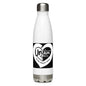 White water bottle with a white heart-shaped logo on a white background
UNAM Water Bottle - 17oz

UNAM Pride