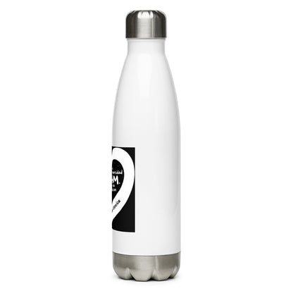 White water bottle with a white heart-shaped logo on a white background
UNAM Water Bottle - 17oz

UNAM Pride